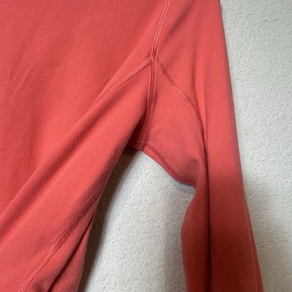 Lululemon In Stride Jacket Full Zip Coral Coal Strata Stripe Thumbholes Size 8 - Picture 12 of 14